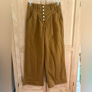 Anthropologie Maeve Wide Leg Trouser Pants Sz 28